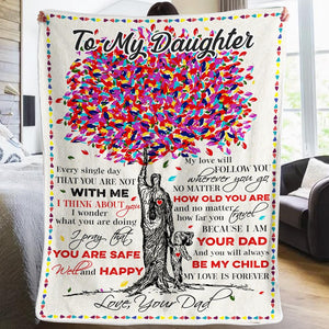 Dad to Daughter - I Pray That You Are Safe Well And Happy - Blanket