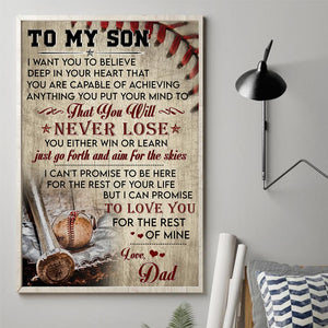 Dad To Son - You Are Capable Of Achieving Anything - Vertical Matte Posters