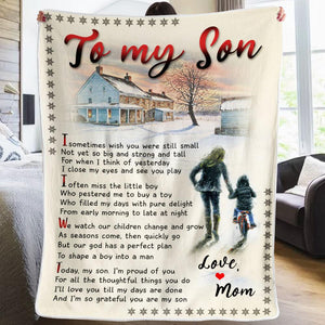 Mom to Son - I'm Proud Of You - Blanket