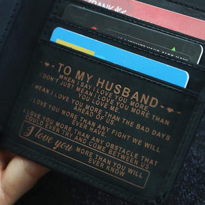 To My Husband - I Love You More Than You Will Ever Know - Bi-Fold Leather Wallet